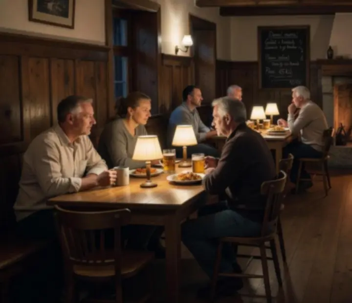 Večerní atmosféra hostince v restauraci Hostinský Kout